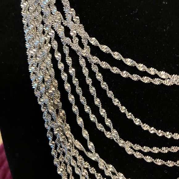 🌸WHBM Sparkle Multi Chain Necklace - Picture 2 of 4